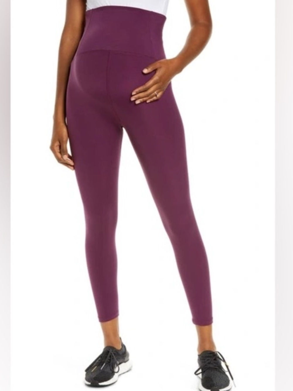Girlfriend collective seamless maternity leggings purple